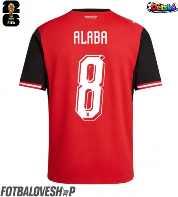 Rakousko David Alaba #8 Dětské Domácí Dres MS 2026 Krátký Rukáv (+ trenýrky)